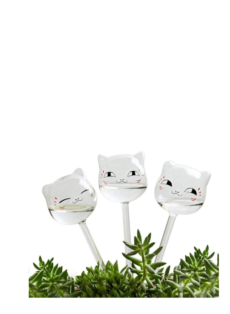 Y&D 3 Pack Plant Waterer Self Watering Globes Bird Shape Hand Blown Transparent Mini Durable Clear Glass Aqua Bulbs - Image 1