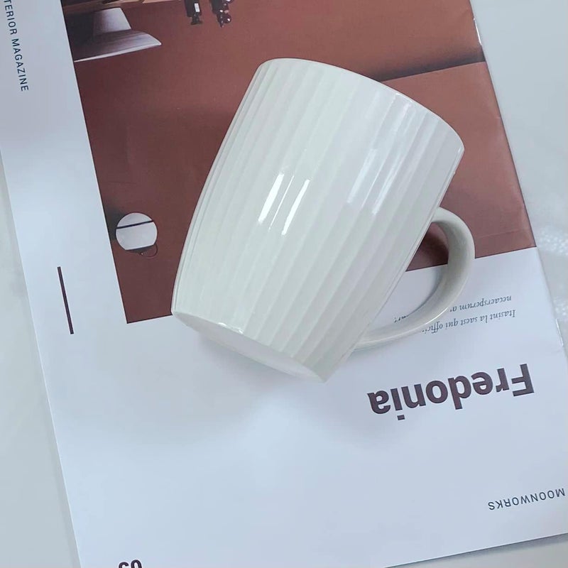 MIWARE 11 Ounce Porcelain Mugs Set of 6 Coffee Mugs for Tea Milk Hot Cocoa White - Image 5