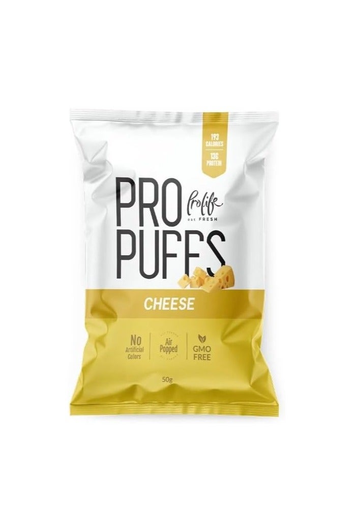 Prolife Pro Puffs – Cheese Flavour, High Protein Snack, 20 Pack x 50g - Image 2