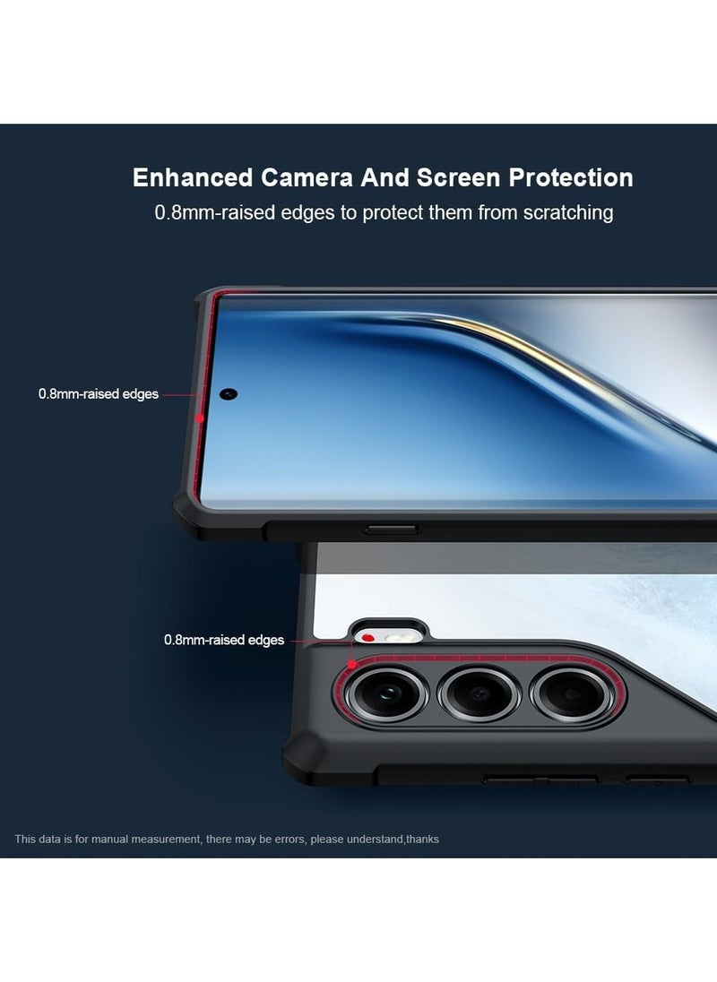جنرال - "غطاء متوافق مع Tecno Camon 40 Pro 5G - [مقاوم للسقوط] [مقاوم للعرق] [مقاوم للبصمات] غطاء واقي شفاف من TPU+PC مضاد للصدمات" - Image 1