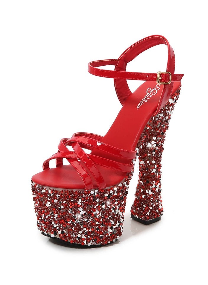 KUYING - New Water Diamond Open Toe Sandals - Image 1