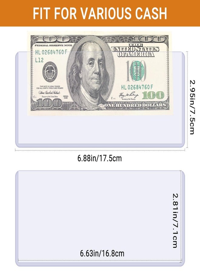 Enpoint 5 Pack Clear Currency Sleeves - Heavy Duty Dollar Bill Sleeves 6.9x2.9, Waterproof Money Holders Hard Plastic Sheet Protectors Currency Holder for Bills - Image 4
