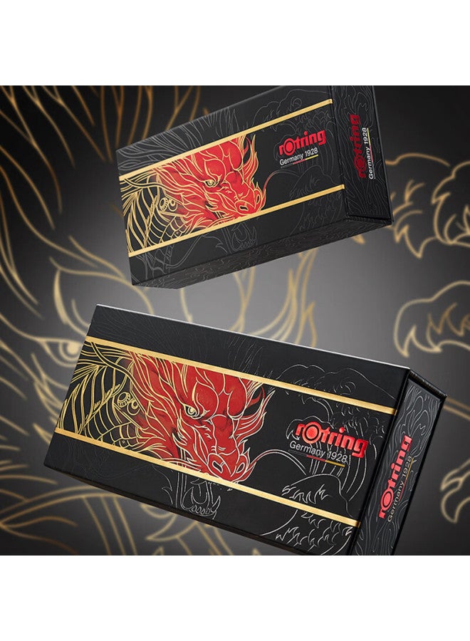 Rotring (Rotring) Ballpoint Pen Signature Pen Dragon Soaring Lucky Gift Box 600 Series Red High-End Business Gift Box For Gifting - Image 1