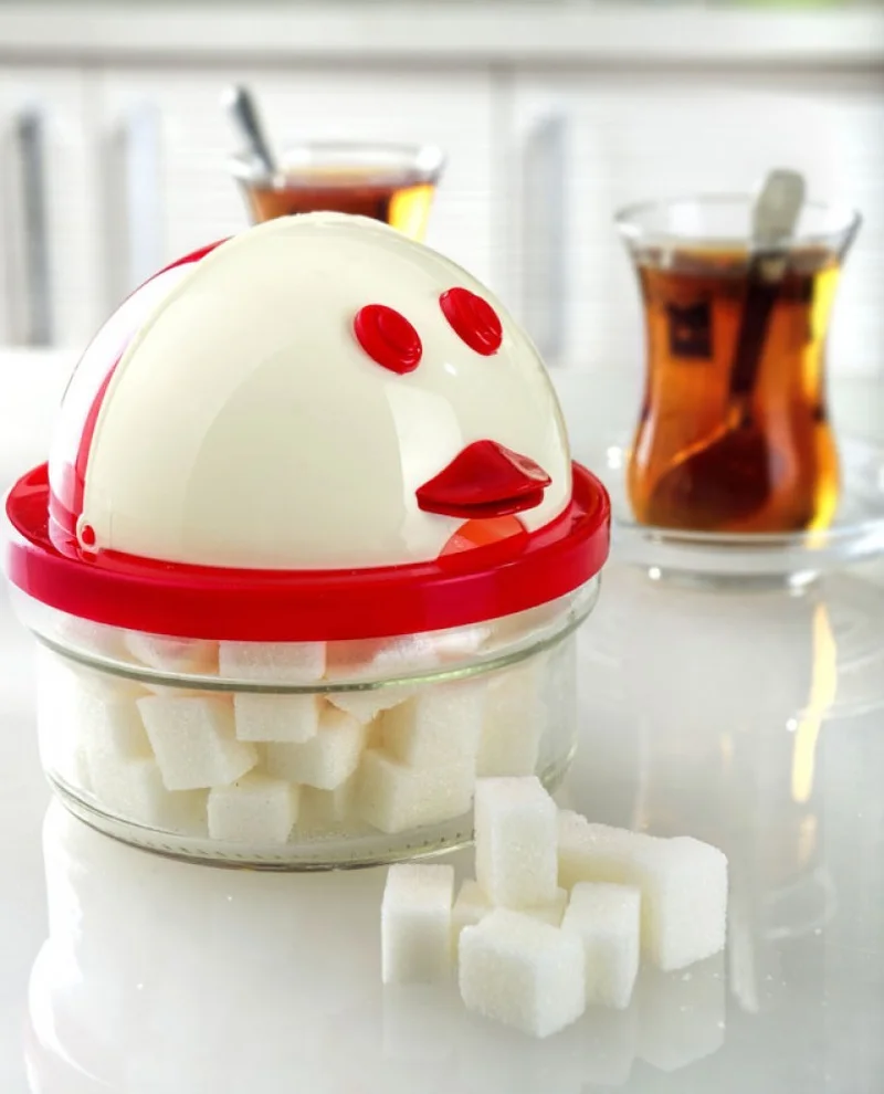 ANKA Phoenix Duck Shaped Decorative Glass Sugar Bowl (415 Ml)