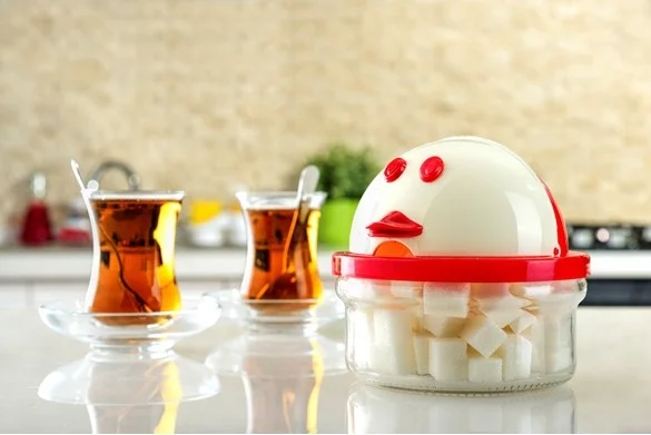 ANKA Phoenix Duck Shaped Decorative Glass Sugar Bowl (415 Ml)