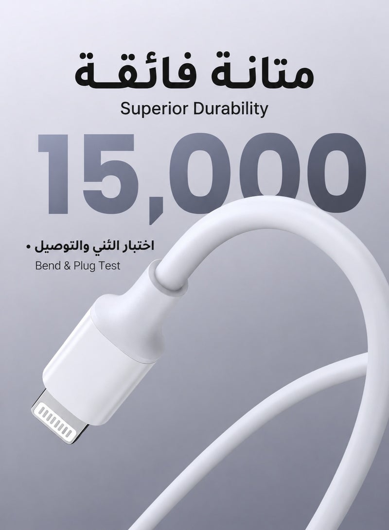 ORYXA MFi Certified iPhone Charger Cable 2M, USB C to Lightning Cable PD 20W Fast Charging, Lightning Charger Cord for iPhone 14/14 Pro/14 Plus/14 Pro Max, 13/12/11/XS/XR/X/8 Series, iPad - Image 2