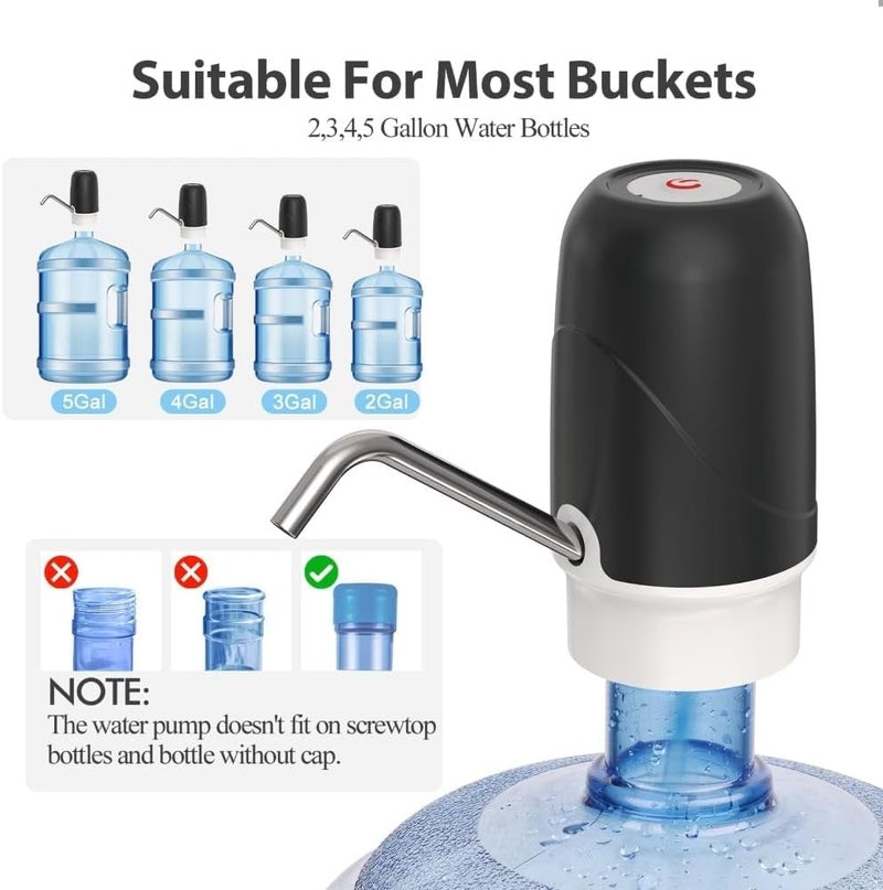 QLECT Automatic Water Dispenser for 20 Litre Bottle – USB Dc Water Pump with 1200 mAh Rechargeable Battery | Water Pressure Pump for Home Office Travel | Water Dispenser Pump for Hot and Cold Water - Image 5
