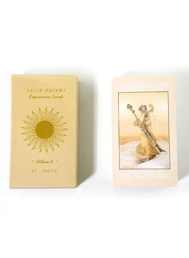 NIBEMINENT 78 بطاقة / مجموعة واحدة من بطاقات التاروت الواضحة للأحلام بطاقات مبتدئين لعبة تنبؤ نشاط ترفيهي بطاقات المراسلة لعبة التنبؤ - Image 3