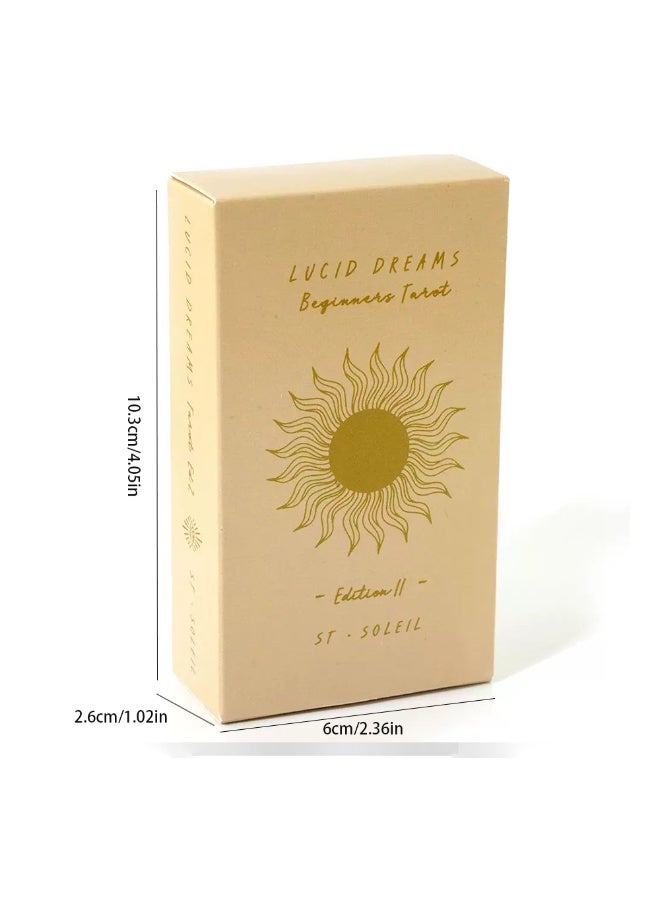 NIBEMINENT 78 بطاقة / مجموعة واحدة من بطاقات التاروت الواضحة للأحلام بطاقات مبتدئين لعبة تنبؤ نشاط ترفيهي بطاقات المراسلة لعبة التنبؤ - Image 2