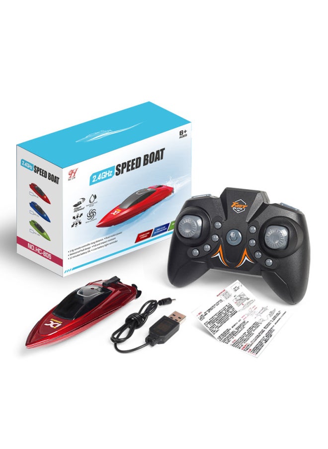 Generic - Water High-speed Speedboat Boy Electric Model Small Toy Can Be Launched Into The Water Black Technology Children's Gift Mini Remote Control Boat-Color:Remote Control Speedboat  Strong Power And Adjustable Speed - Image 1
