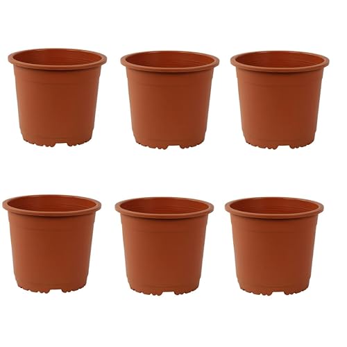 CAPPL 9 Inch (22 cm) Plastic Pot Round (Terracotta, 5 Pieces) - Image 1