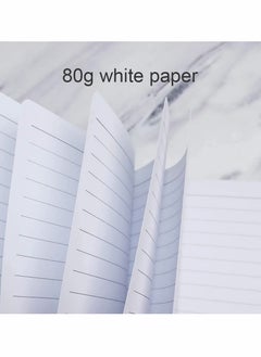 KASTWAVE Black Marble Lined Notebook Lined Pages A5 Memo Journal Agenda Note With Magnetic Metal Buckle And Bookmark Ribbon Ruled sheets Notepad Stationery  - Image 3