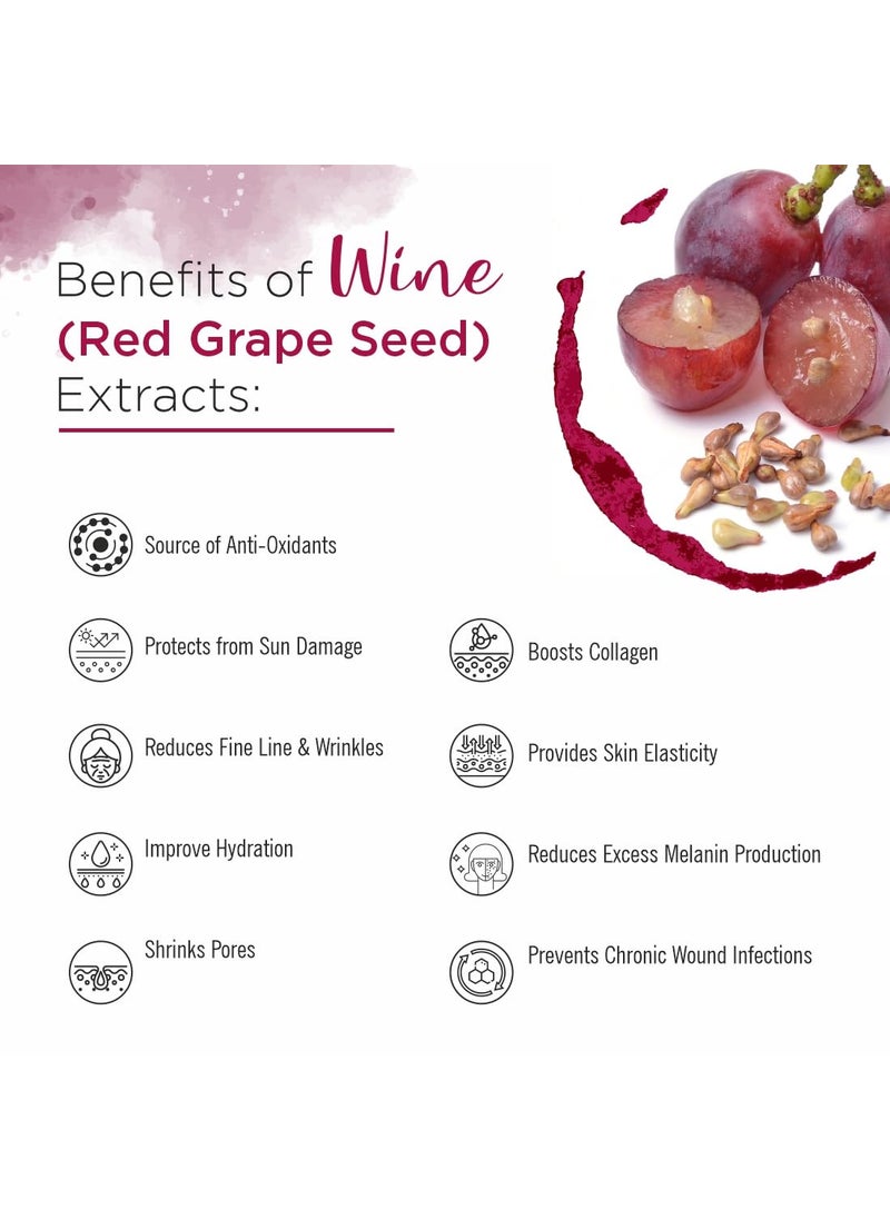 KEYA SETH AROMATHERAPY, DEVICE OF DROP Keya Seth Aromatherapy Wine Facial Kit 6 Steps Enriched with Red Grape Seed Extract for Instant Glowing Blemishfree Even Complexion 60ml  - Image 3