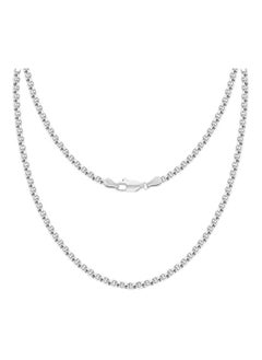 Generic Haevsiwa 2mm Sterling Silver Round Box Chain for Men Women 925 Lobster Clasp Necklace Chains Made In Italy 18-26 Inches  - Image 2