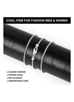 Generic Haevsiwa 2mm Sterling Silver Round Box Chain for Men Women 925 Lobster Clasp Necklace Chains Made In Italy 18-26 Inches  - Image 3