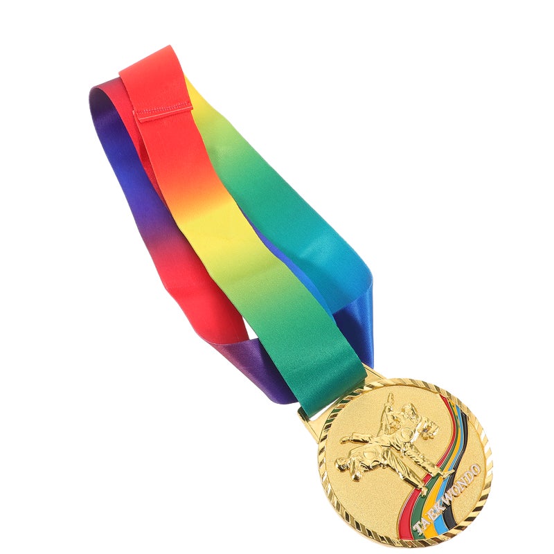 First Place Prize Medal for Taekwondo Competition with Vibrant Neck Ribbon - Image 4