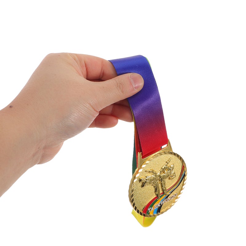 First Place Prize Medal for Taekwondo Competition with Vibrant Neck Ribbon - Image 3