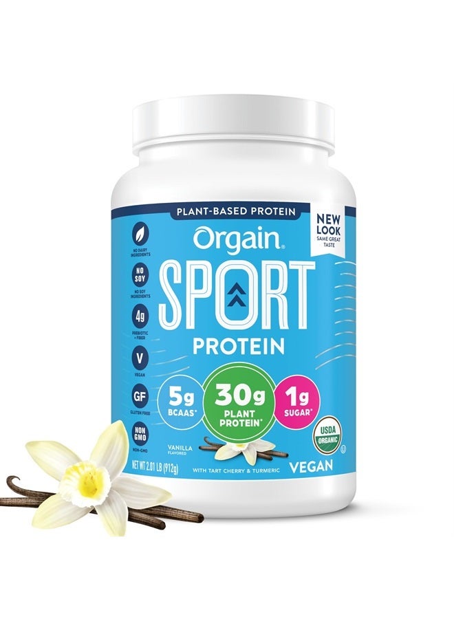 Orgain Organic Sport Vegan Protein Powder, Vanilla - 30g Plant Protein, Muscle Recovery, Gluten Free, Non-GMO, No Dairy or Lactose Ingredients - 2.01lb - Image 3
