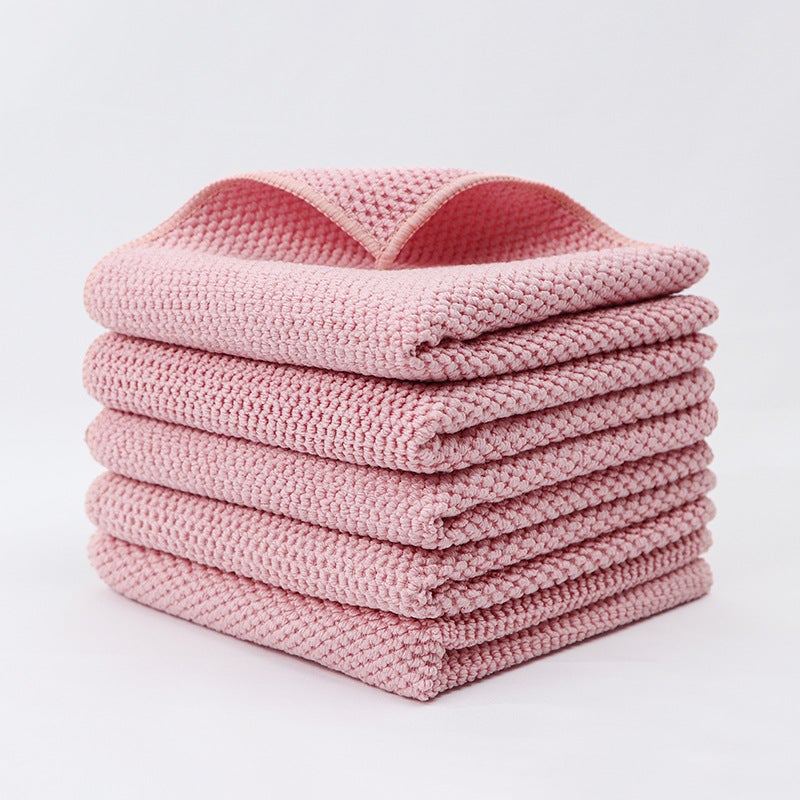 Generic Thickened Microfiber Kitchen Towel Pink 
