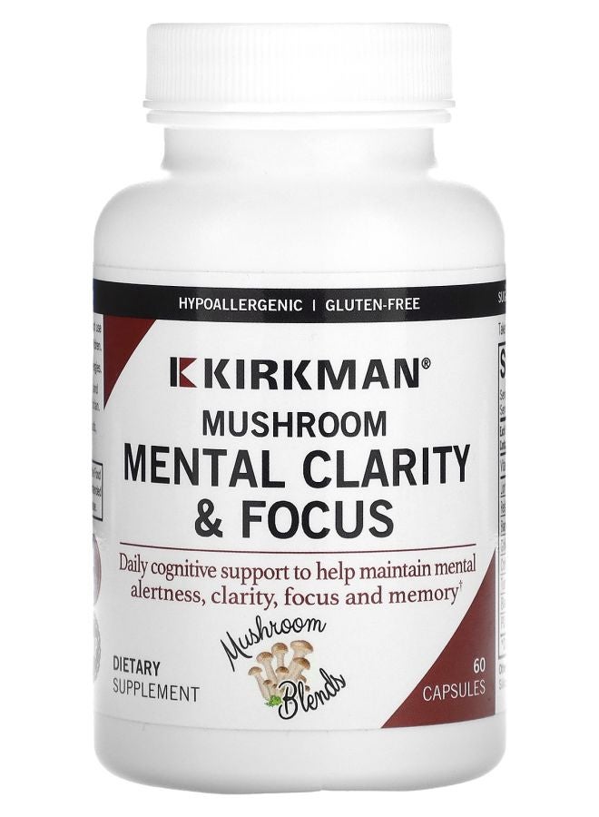 Kirkman Labs Mushroom Mental Clarity & Focus 60 Capsules - Image 1