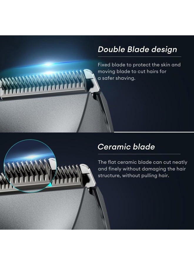kensen Body Hair Trimmer for Men, Electric Groin Hair Trimmer, Rechargeable Ball Shaver Groomer, Replaceable Ceramic Blade Heads, Waterproof Wet/Dry Clippers, Male Pubic Hair Hygiene Razor - Image 5