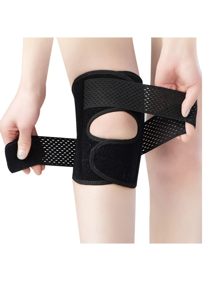 ZAFRA 1 Pack Knee Brace With Side Stabilizers Relieve Meniscal Tear Knee Pain ACL Compression Sleeve Arthritis, Breathable Adjustable Knee Support Suitable for Men And Women With Sports Injuries Pain Relief - Image 2