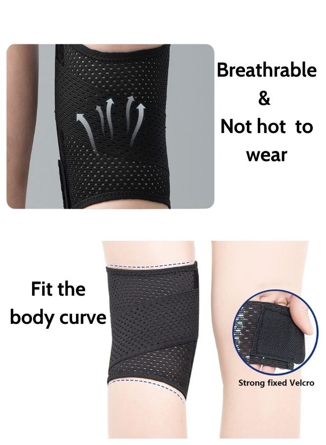 ZAFRA 1 Pack Knee Brace With Side Stabilizers Relieve Meniscal Tear Knee Pain ACL Compression Sleeve Arthritis, Breathable Adjustable Knee Support Suitable for Men And Women With Sports Injuries Pain Relief - Image 5