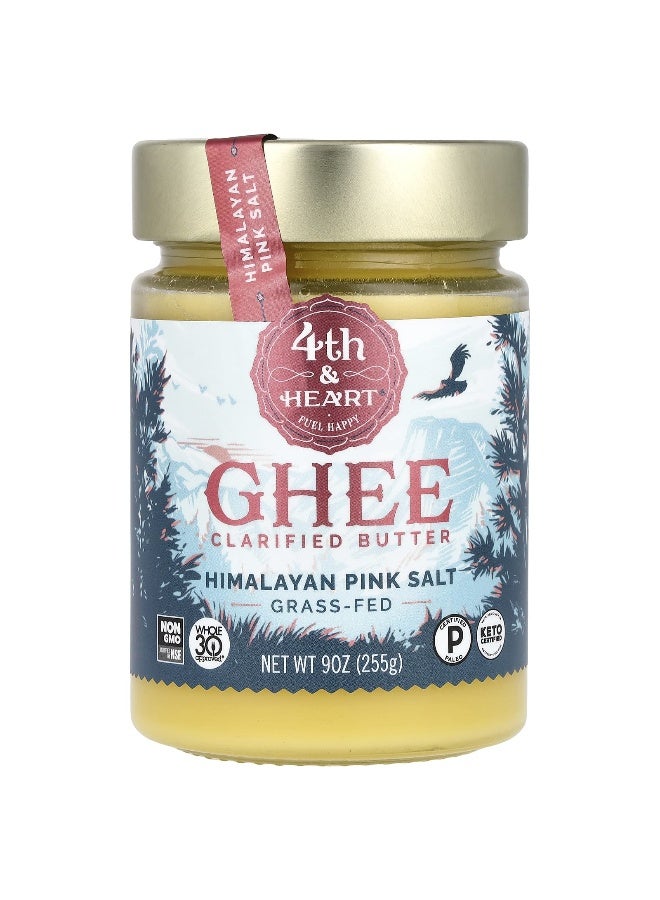 4th & Heart, Ghee Clarified Butter, Grass-Fed, Himalayan Pink Salt, 9 oz (225 g) - Image 1