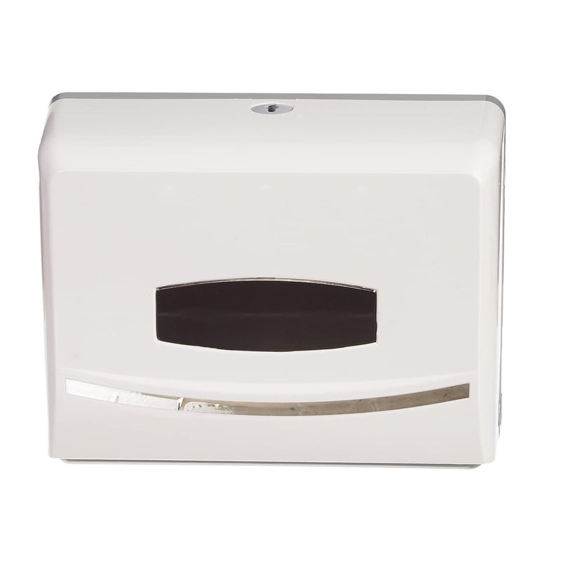 FUZION Wall Mounted Tissue Dispenser | Modern Matte White ABS Plastic Tissue Holder for Bathroom, Kitchen, Office, School, Restaurant | M Fold Tissue Paper Dispenser | Hand Towel Paper Dispenser - Image 4