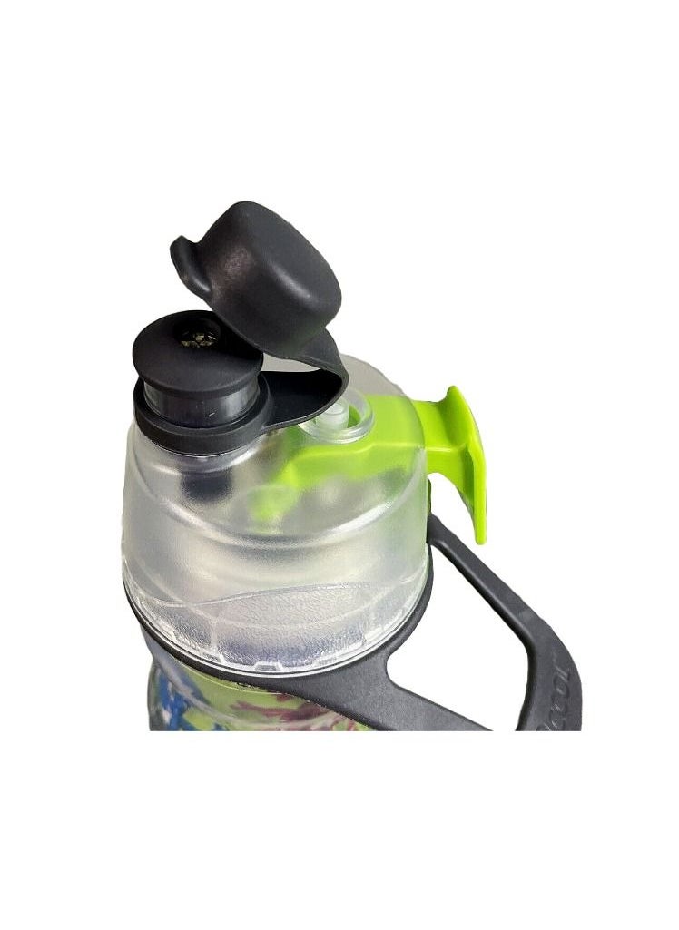 O2COOL 02Cool Green Monsters Mist 'N Sip Design 12oz kids Water Bottle  - Image 3
