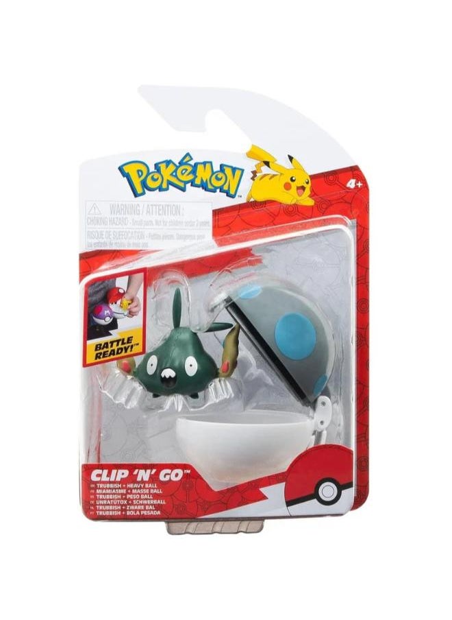 Jazwares Jazwares Pokemon Clip Inchn Inchgo - Trubbish & Heavy Ball  - Image 2