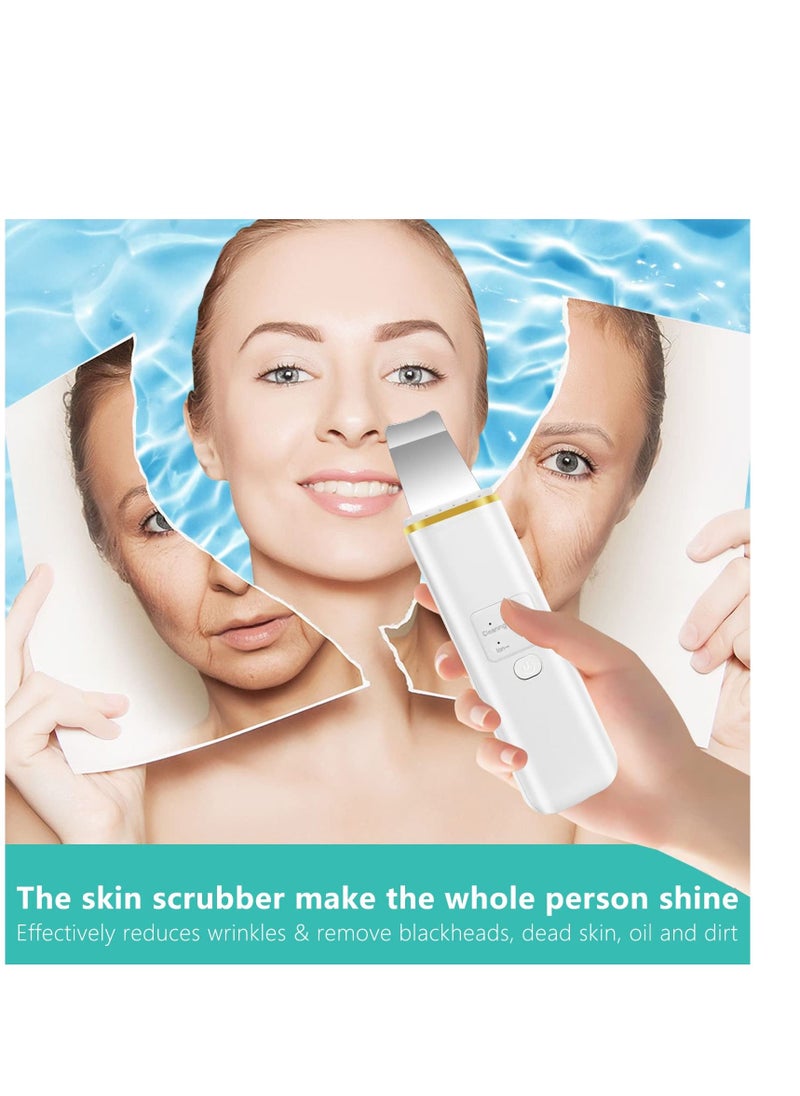 Y&D Skin Scrubber Face Spatula Blackhead Remover Pore Cleaner Beauty Lifting Tool with 4 Modes Care Tools Comedones Extractor for Facial Deep Cleansing 2 Silicone Covers Included  - Image 4