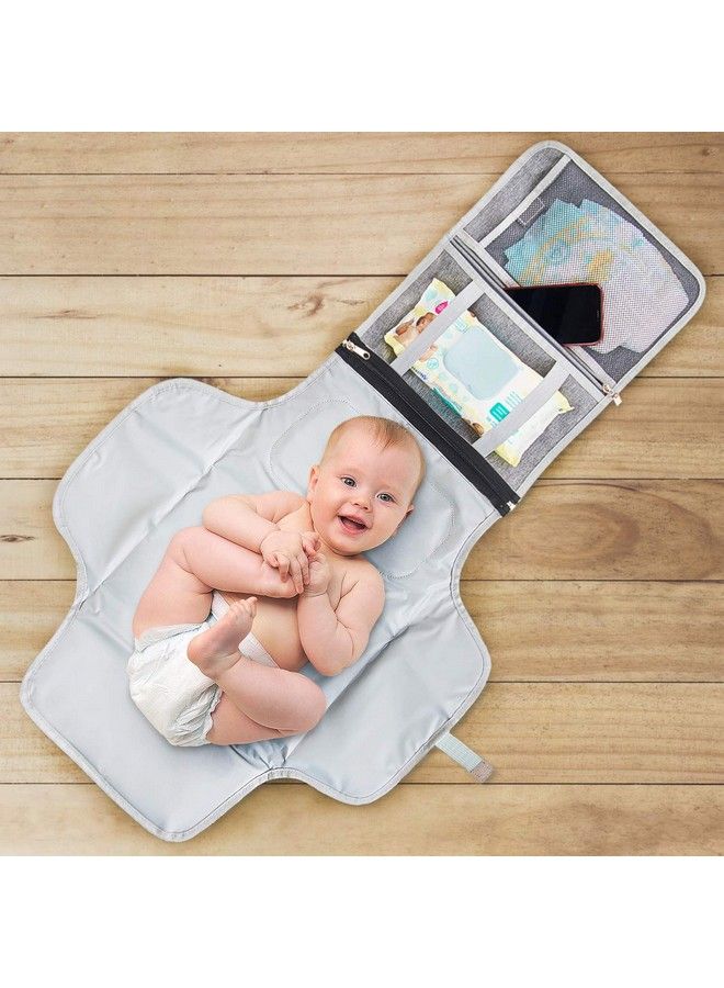 KiddyCare وسادة تغيير حفاضات محمولة مقاومة للماء لحفاضات الأطفال حديثي الولادة وسادة تغيير محمولة للأطفال وسادة تغيير حفاضات للسفر لحقيبة الحفاضات وسادة تغيير محمولة للأطفال - Image 3