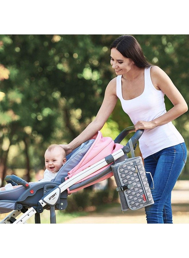 KiddyCare وسادة تغيير حفاضات محمولة مقاومة للماء لحفاضات الأطفال حديثي الولادة وسادة تغيير محمولة للأطفال وسادة تغيير حفاضات للسفر لحقيبة الحفاضات وسادة تغيير محمولة للأطفال - Image 5
