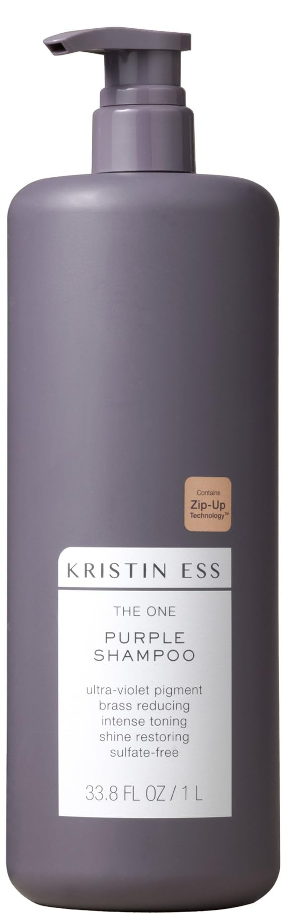 Kristin Ess Kristin Ess Hair The One Purple Shampoo  Toning for Blonde Hair Neutralizes Brass  Yellow Tones Sulfate Free 338 fl oz