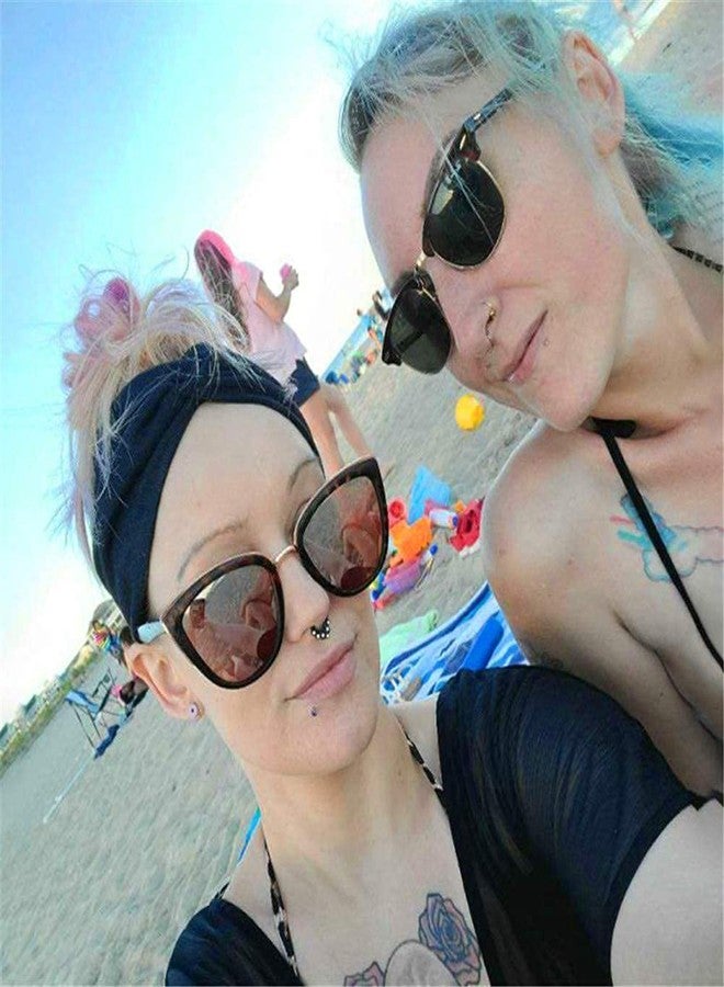 Artilady 6 Pack Wide Boho Headbands for Women - Soft Yoga Elastic Hair Bands for Girls Workout Running Sport Headwrap Non-slip Breathable (Solid) - Image 2