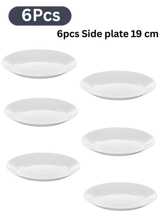 OFTAST Set of 12 French tempered glass plates, consisting of 6 deep plates (20 cm) and 6 side plates (19 cm).  - Image 3