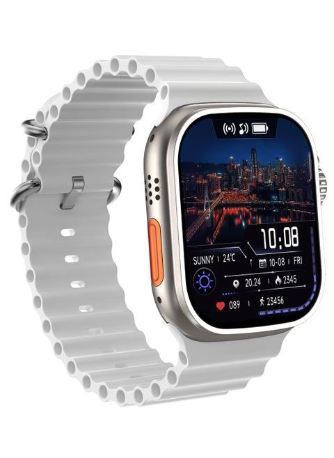 T900 Ultra Bluetooth Calling Smart Watch, 2.2" Big Display Multifunctional Smart Sports Watch, 220mah Battery Waterproof Smart Wrist Watch with All Sports Features And Health Tracker, (White)