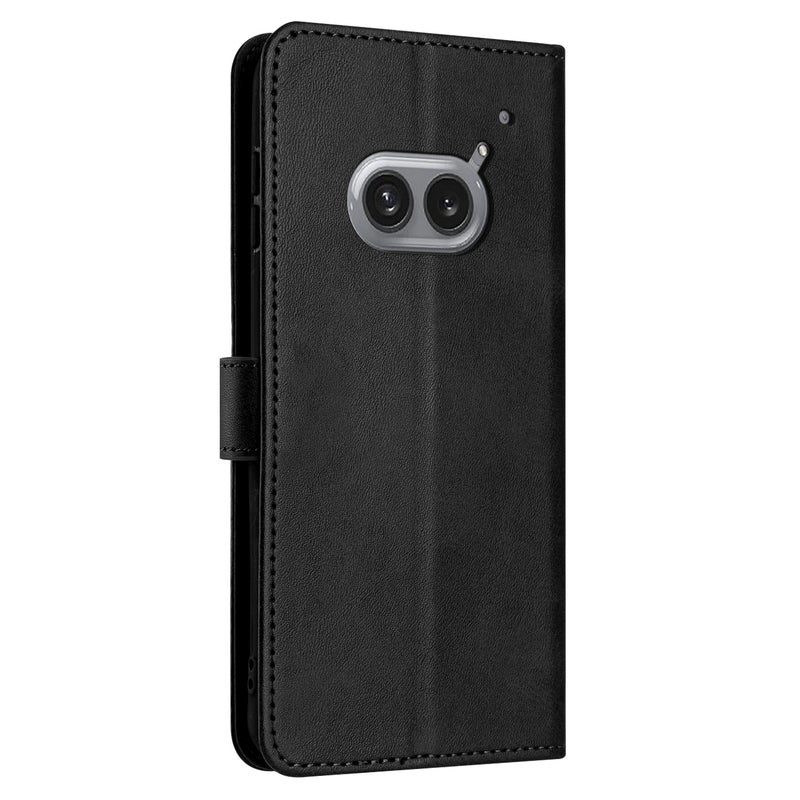 HuHa Protective Cover For Nothing Phone 2a / 2a Plus Solid Calf Texture Flip Leather Phone Case(Black) - Image 3