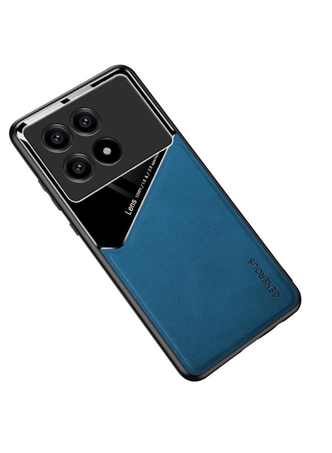 Case For Xiaomi Redmi K70 All-inclusive Leather Organic Glass Phone Case with Metal Iron Sheet