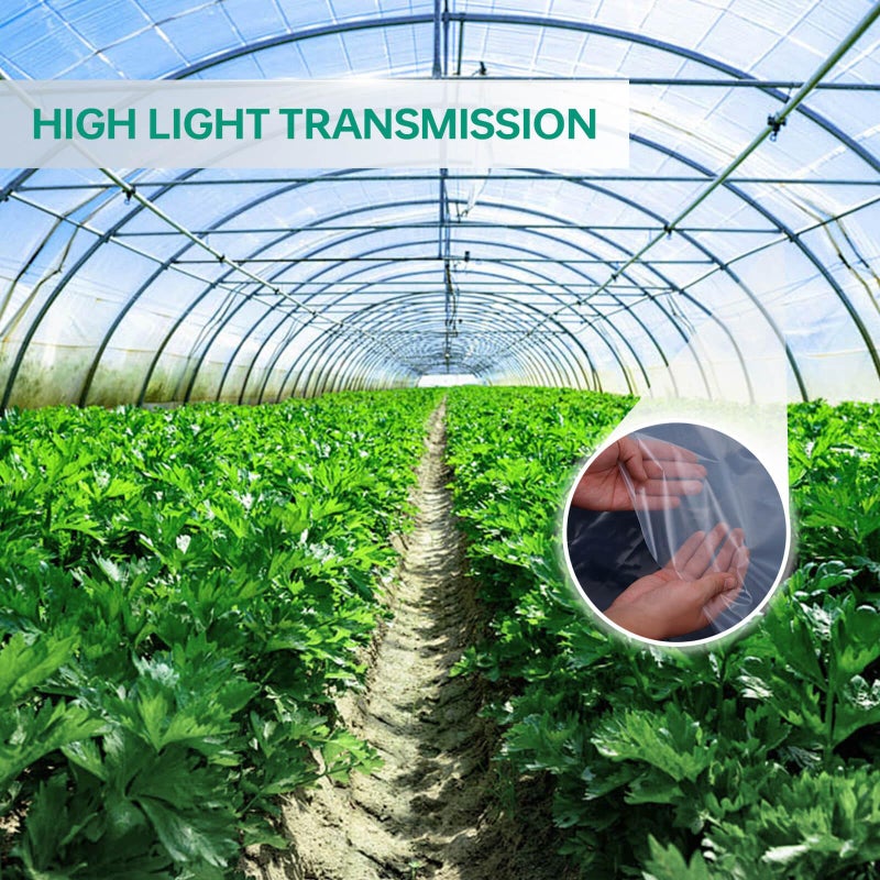 Rohseson 6Mil Greenhouse Covering, 25x40FT Thick Durable Sheeting with Anti-Drip, Gardening & Agriculture Film for Plants, Farming, and Crop Protection (25X40FT) - Image 2