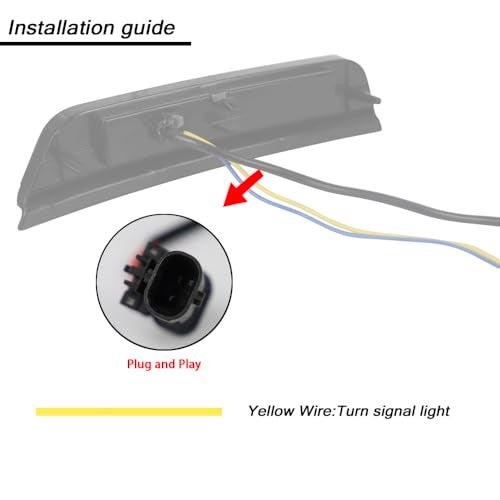 GEEGEETOP Smoked Lens Switchback White/Amber LED Side Marker Bumper Light DRL Turn Signal lamp Assembly Compatible with Jeep Grand Cherokee 2022 2023 2024 Laredo Altitude Limited Overland Summit - Image 2