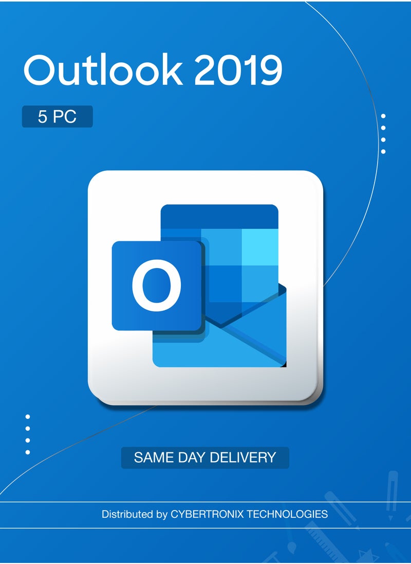Office Microsoft Outlook 2019 5PC | Digital License | Same-Day Delivery 