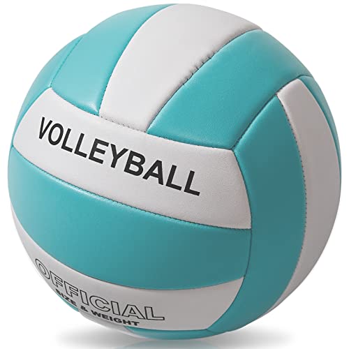 EVZOM Super Soft Volleyball Beach Volleyball Official Size 5 for Outdoor/Indoor/Pool/Gym/Training Premium Volleyballs Equipment Durability Stability Sports Ball（Blue/White） - Image 3