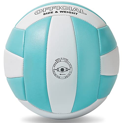 EVZOM Super Soft Volleyball Beach Volleyball Official Size 5 for Outdoor/Indoor/Pool/Gym/Training Premium Volleyballs Equipment Durability Stability Sports Ball（Blue/White） - Image 2