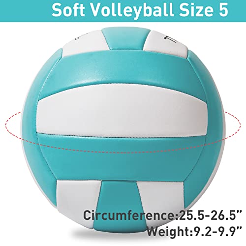 EVZOM Super Soft Volleyball Beach Volleyball Official Size 5 for Outdoor/Indoor/Pool/Gym/Training Premium Volleyballs Equipment Durability Stability Sports Ball（Blue/White） - Image 5