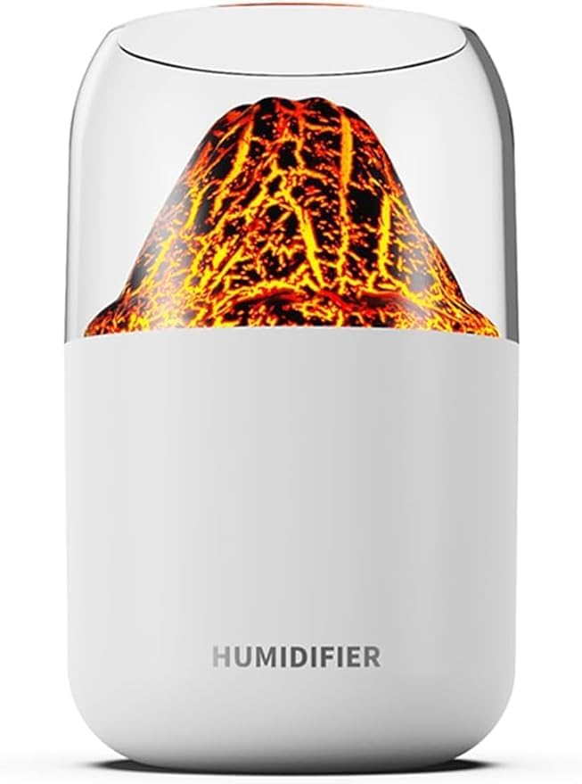 YAVRIXZ Essential Oil Diffuser Humidifier Flame Volcano Diffuser 280ML Aroma Diffuser Humidifier with Flame Light 2 Modes 35MLH for Home Office - Image 1