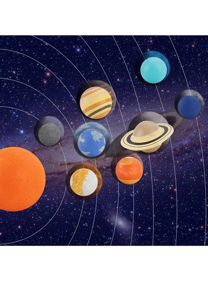 Simulation of nine planets solar system model primitive man Homo erectus static solid ornaments hand-made toys - Image 2