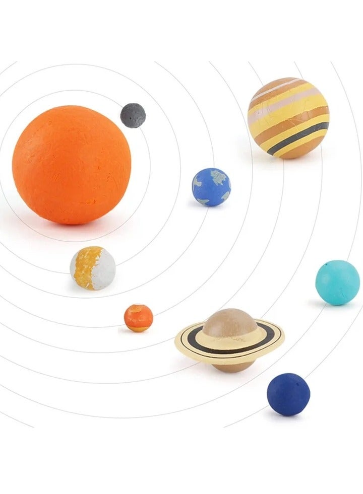 Simulation of nine planets solar system model primitive man Homo erectus static solid ornaments hand-made toys - Image 4