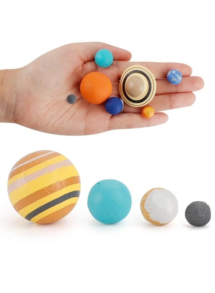 Simulation of nine planets solar system model primitive man Homo erectus static solid ornaments hand-made toys - Image 5